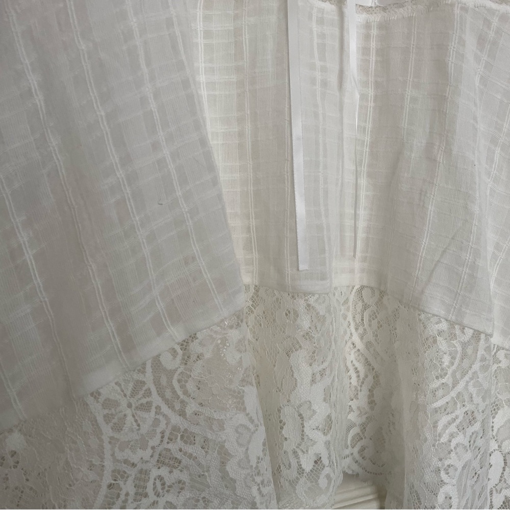 Anthropologie Ivory Lace-Trimmed Chemise - Picture 3 of 6